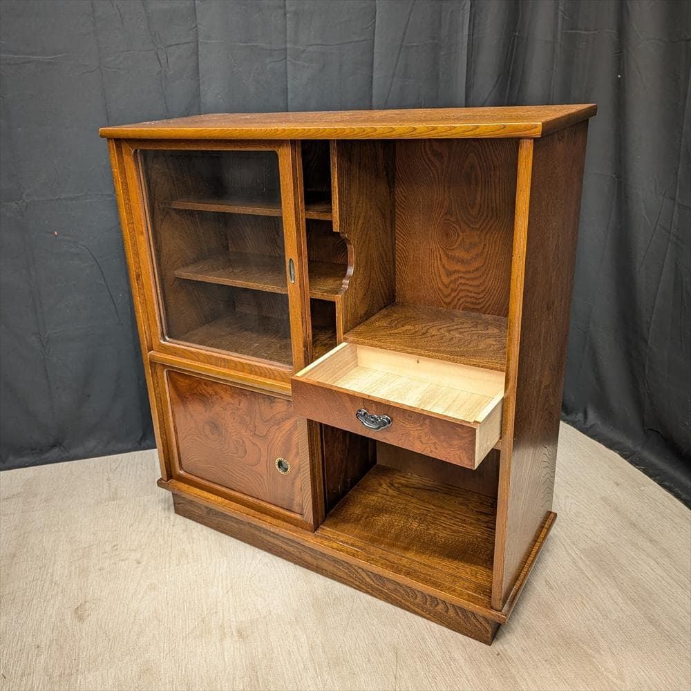 昭和レトロ　茶棚　茶箪笥　サイドボード　キャビネット　飾り棚　水屋　食器棚