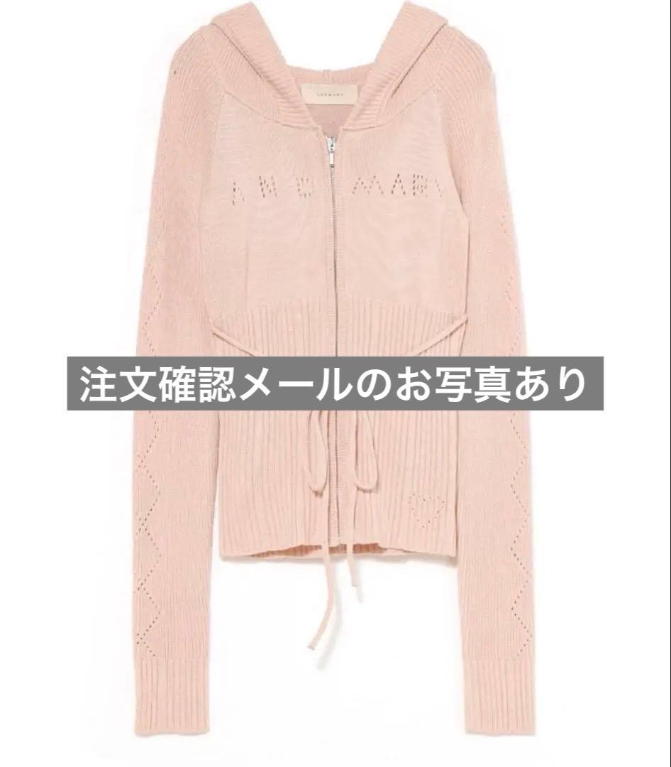 トップス andmary Angel crochet hood tops pink