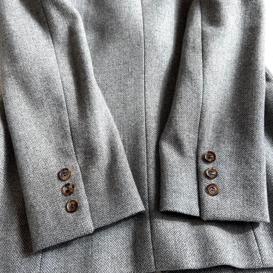 美品 CELINE テーラードジャケット 38 ヘリンボーン ツイード