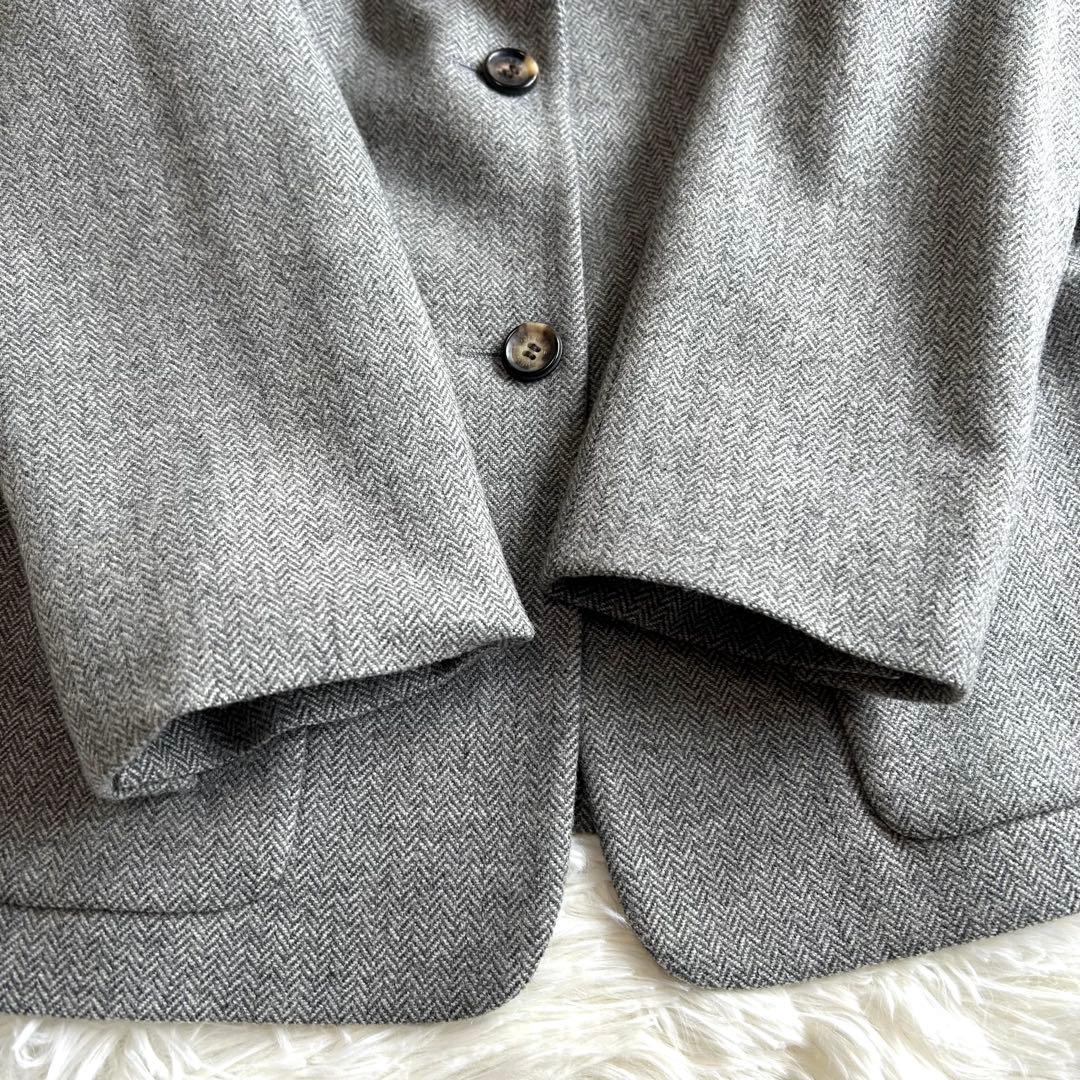 美品 CELINE テーラードジャケット 38 ヘリンボーン ツイード