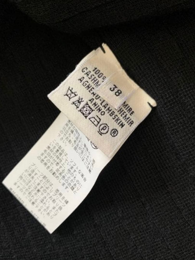 美品☆ HERMES エルメス カシミヤ ワンピース 黒 プリーツ