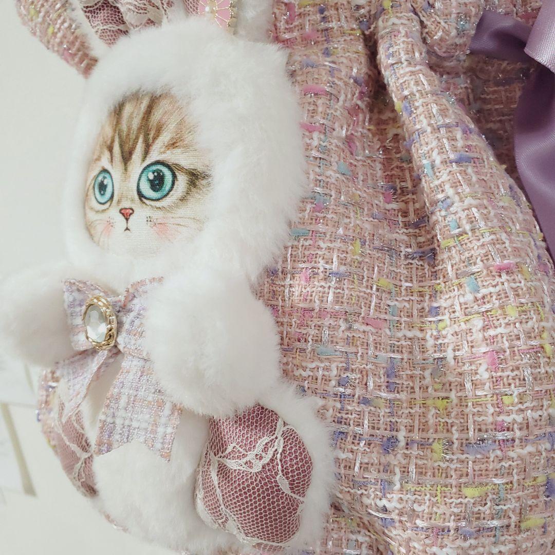 ね*】様 ハンドメイド 丸底巾着 バッグ コヤンイサムチョン ねこ