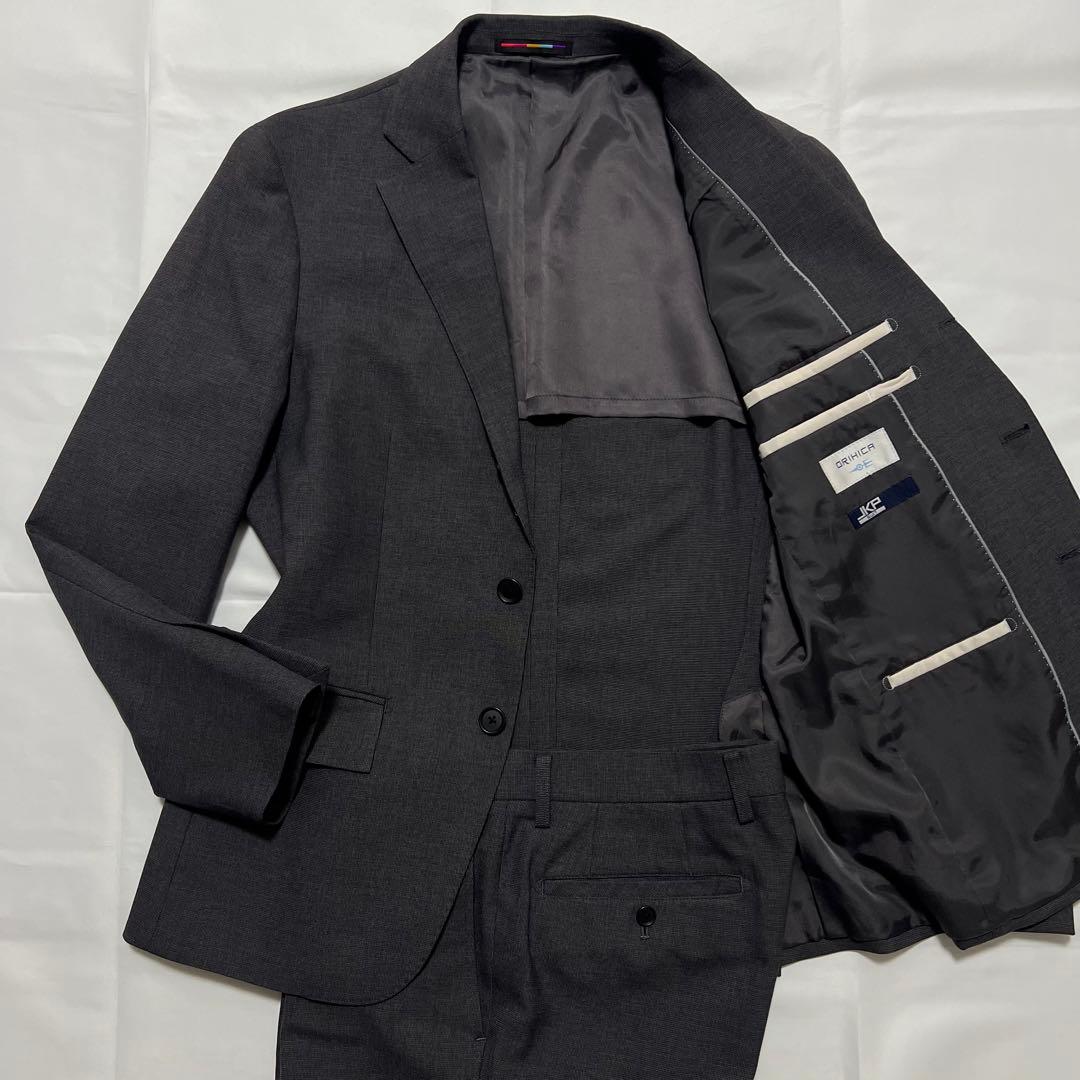 極美品✨️ORIHICA オリヒカ 高機能 スーツ グレー JKP 洗える A4