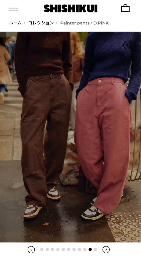 パンツ SHISHIKUI Painter pants / D.PINK 34