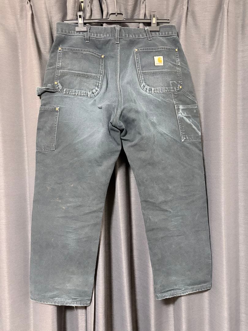 Carhartt USA製 ダブルニー ブラック ワークパンツB01表記　00s