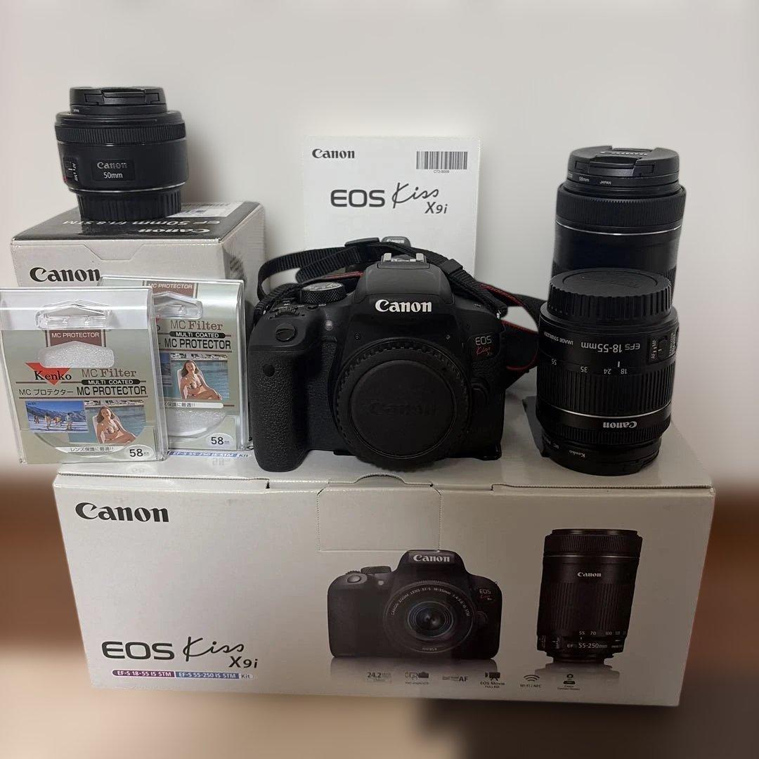 豪華セット☆ EOS Kiss X9i ダブルズームキット＋単焦点レンズ