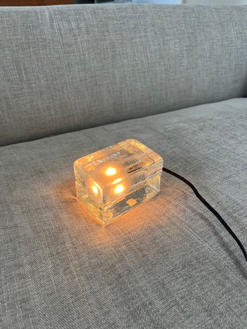 DESIGN HOUSE ガラスランプ ブロック型