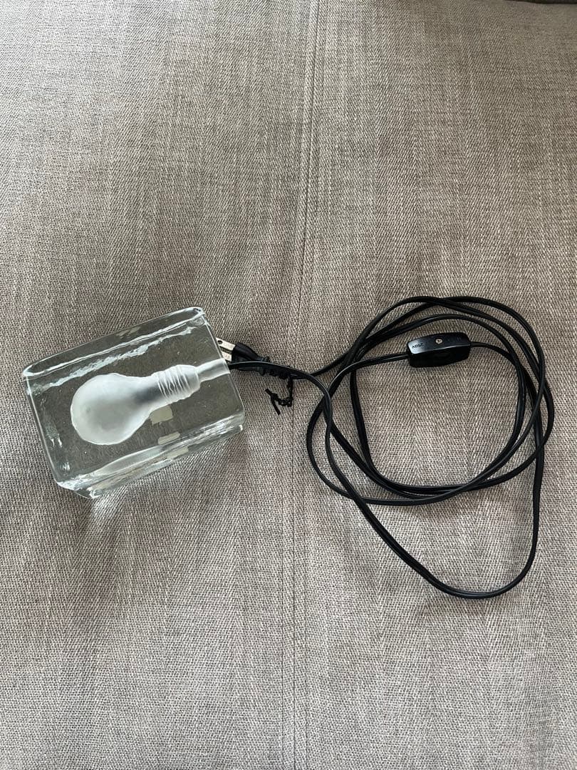 DESIGN HOUSE ガラスランプ ブロック型