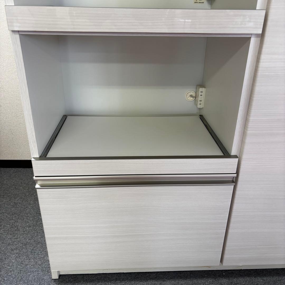 ホワイト 木目調 キッチンボード　レンジ台　創愛ファニチュア