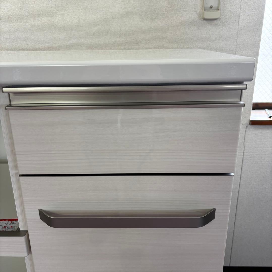 ホワイト 木目調 キッチンボード　レンジ台　創愛ファニチュア