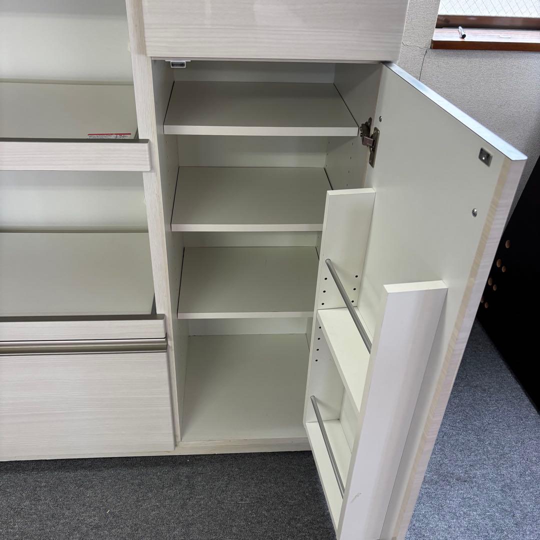 ホワイト 木目調 キッチンボード　レンジ台　創愛ファニチュア