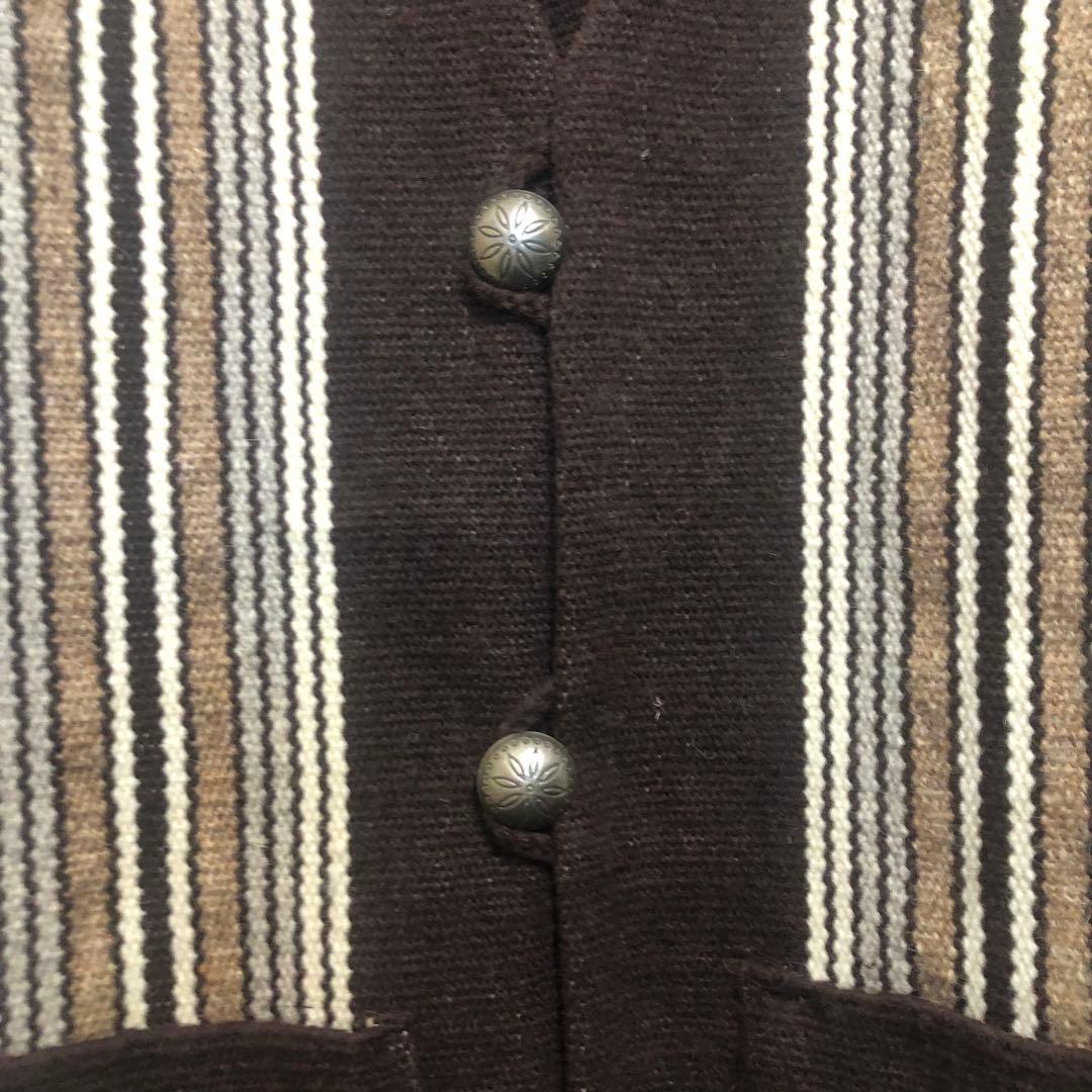 希少 TRUJILLO'S トルフィリオス チマヨ ウールベスト サイズL 茶