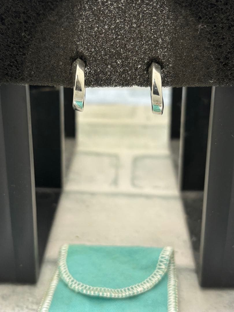 希少　オールドティファニー　TIFFANY ナイフエッジ　フープピアス