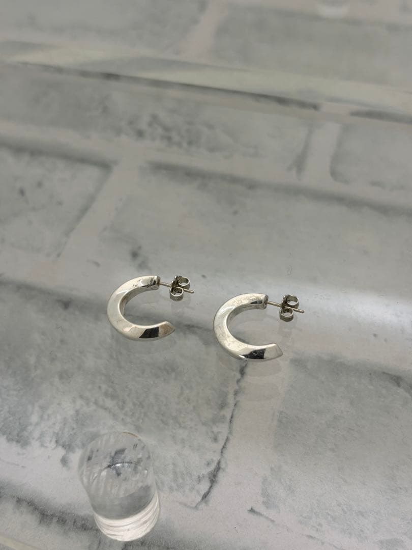 希少　オールドティファニー　TIFFANY ナイフエッジ　フープピアス