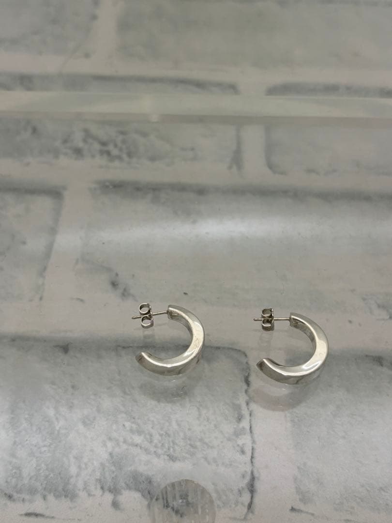 希少　オールドティファニー　TIFFANY ナイフエッジ　フープピアス