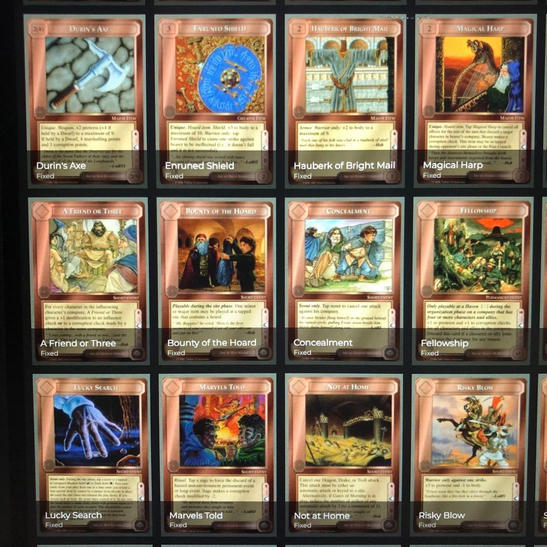 ミドルアース　カード　チャレンジデッキC ccg コンプ　指輪物語　トレカ