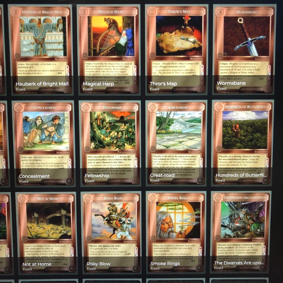 ミドルアース　カード　チャレンジデッキC ccg コンプ　指輪物語　トレカ