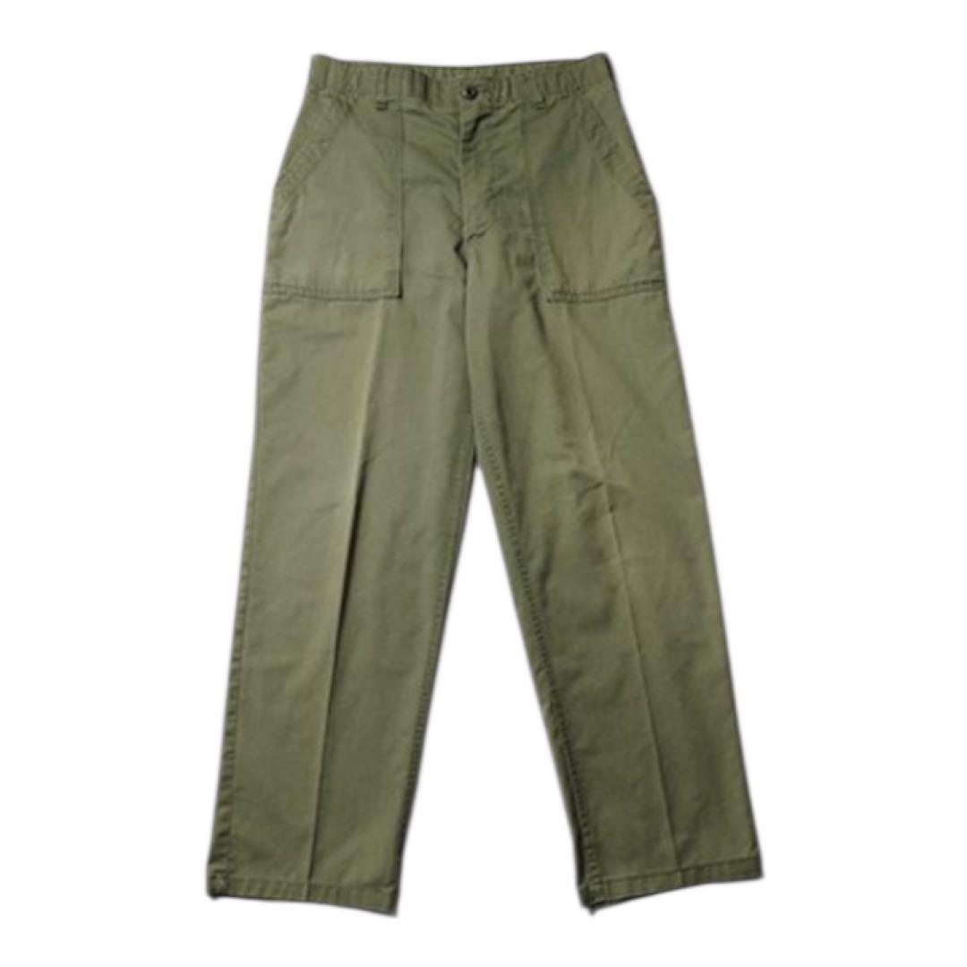 70s 米軍 U.S. ARMY実物 OG-507 ベイカーパンツ 32×29