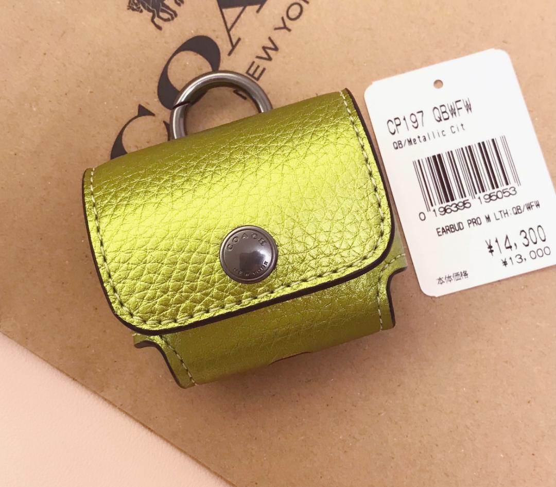 レア色！新品 coach ラージ ワイヤレス イヤーバッド プロ ケース