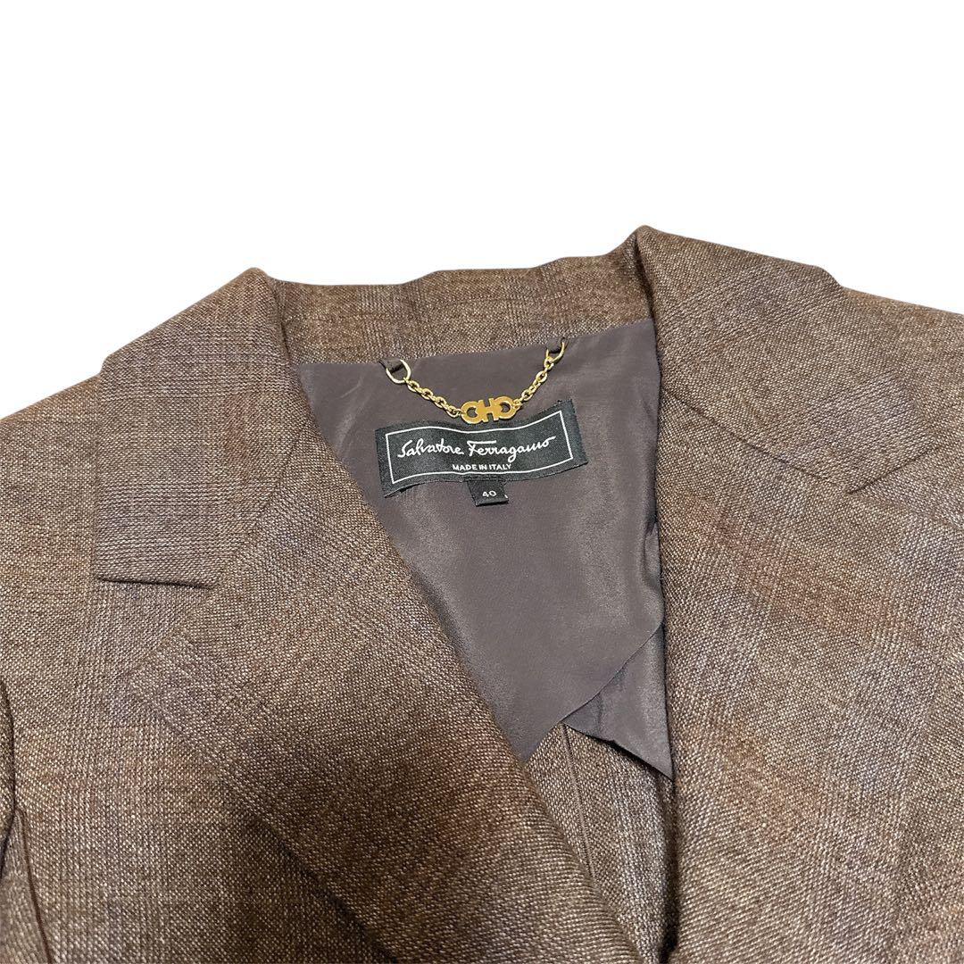 【美品】Ferragamoフェラガモ カシミアスーツセット イタリア製 上質 冬