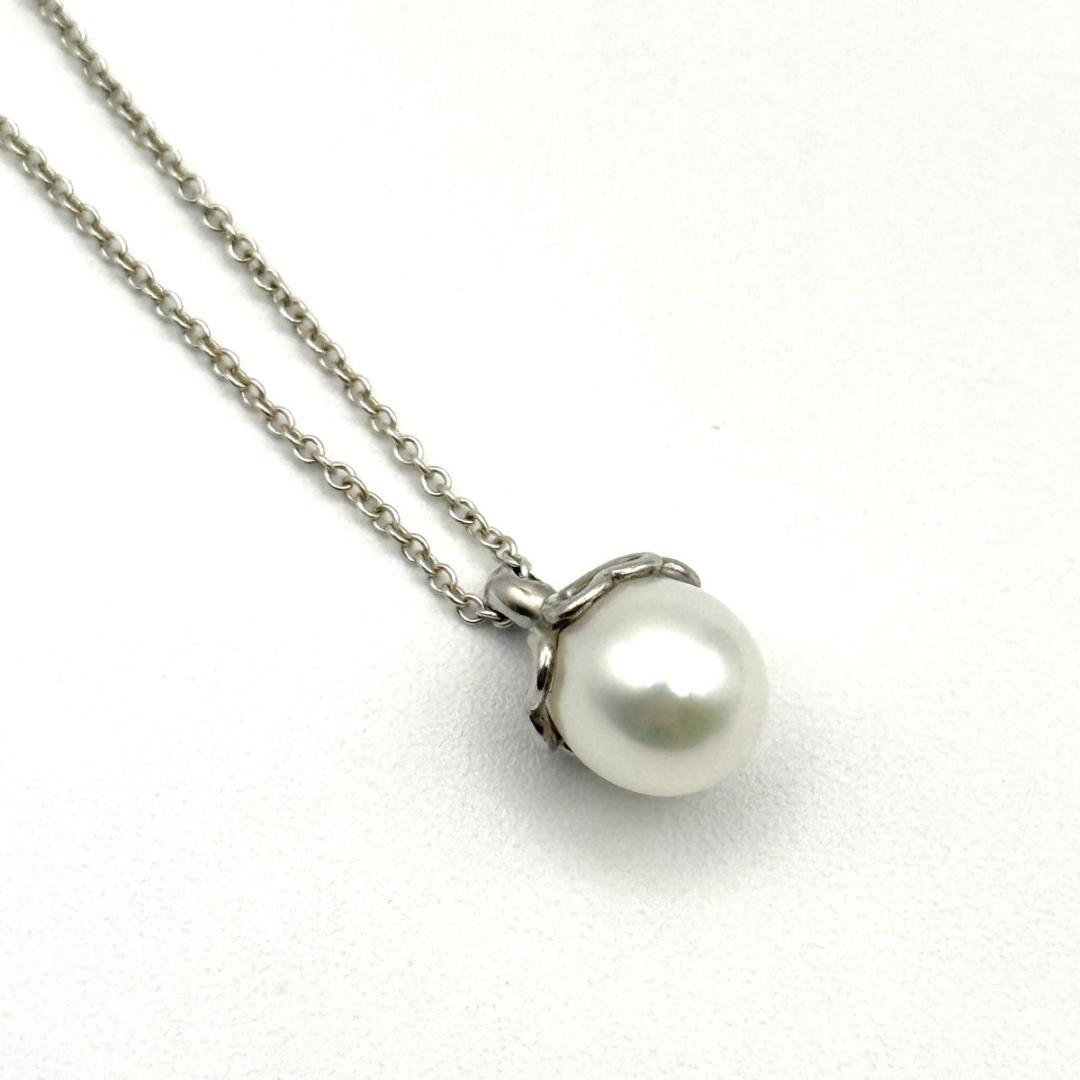 Tiffany　パール　クローバーハート　ペンダント　シルバーネックレス　925