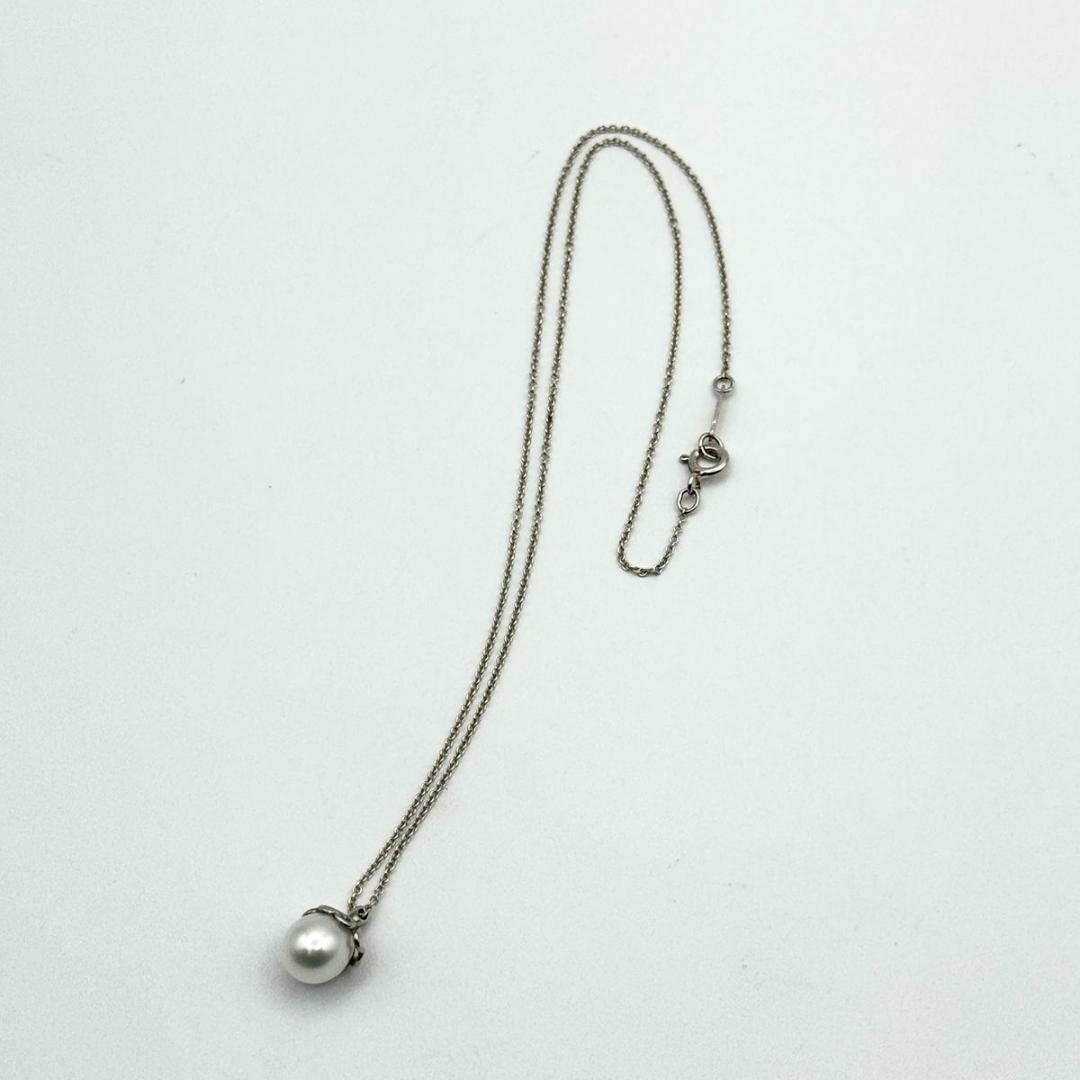Tiffany　パール　クローバーハート　ペンダント　シルバーネックレス　925