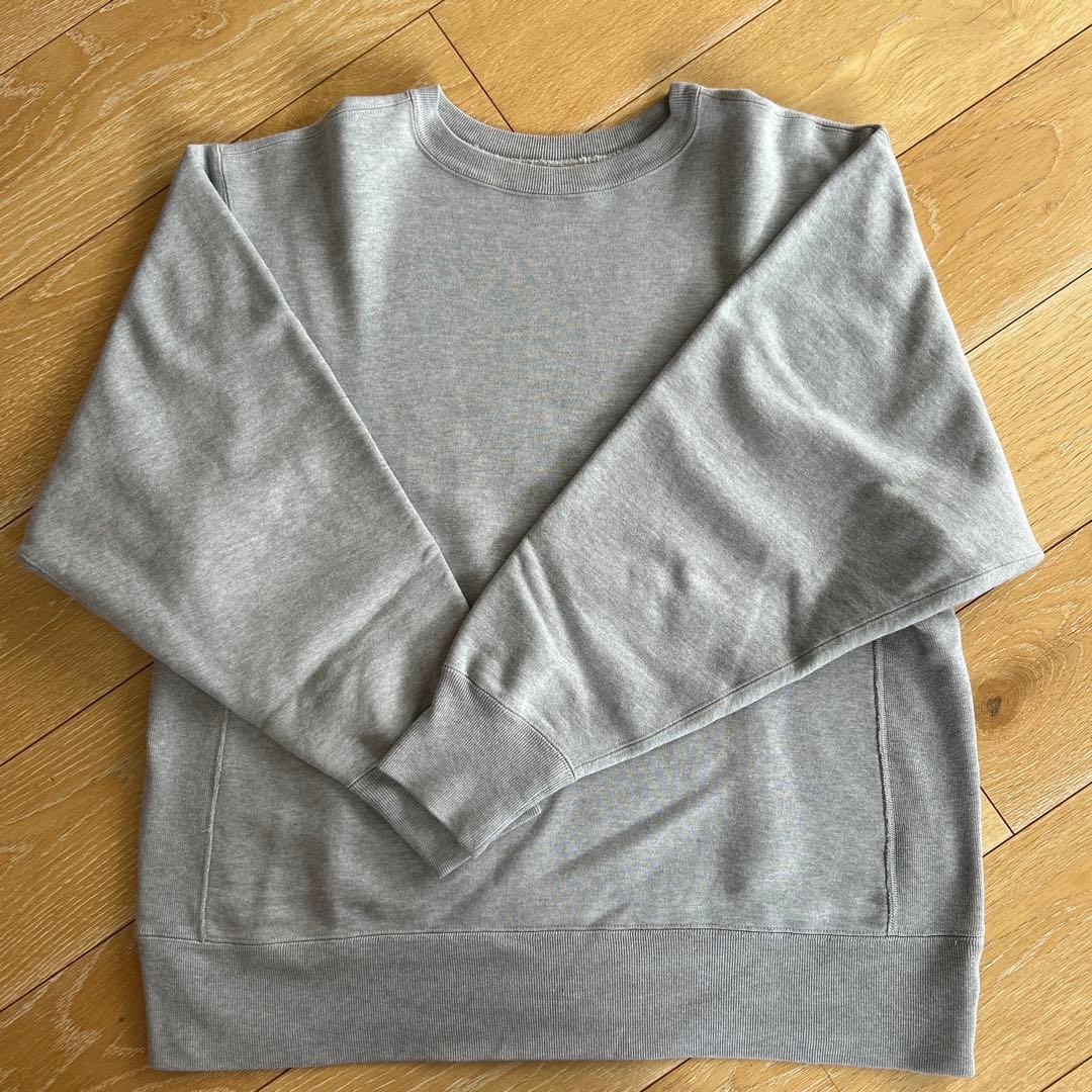CIOTAスビンコットン吊り裏毛起毛クルーネック スウェットシャツ