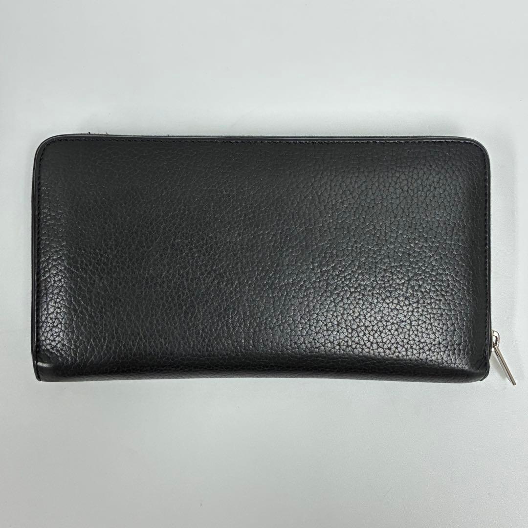 き*と様 【美品】CELINE ラウンドファスナー 長財布 ブラック イエロー