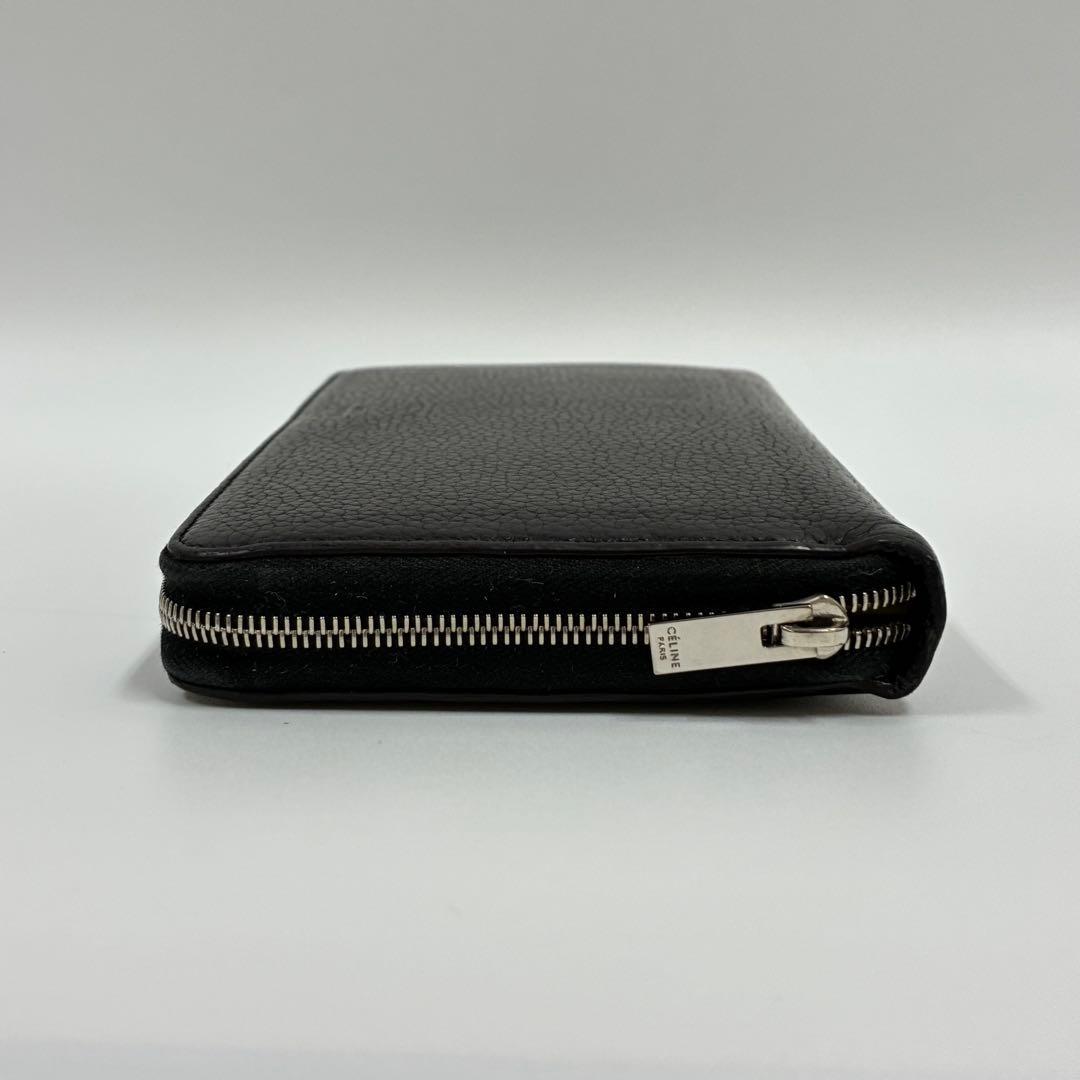 き*と様 【美品】CELINE ラウンドファスナー 長財布 ブラック イエロー