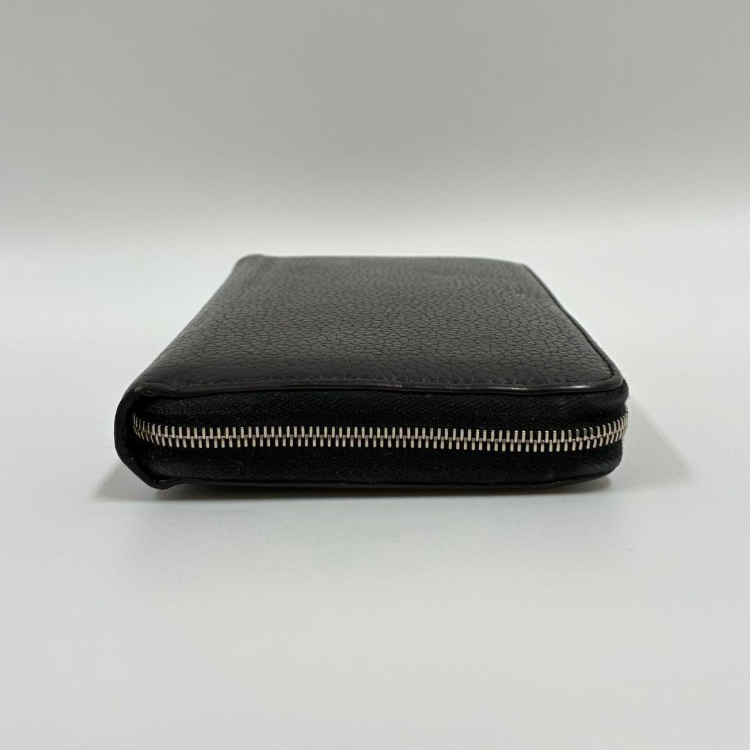 き*と様 【美品】CELINE ラウンドファスナー 長財布 ブラック イエロー