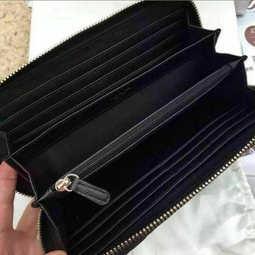 【人気】COACH コーチ 財布 希少 キルティング ブラック レザー