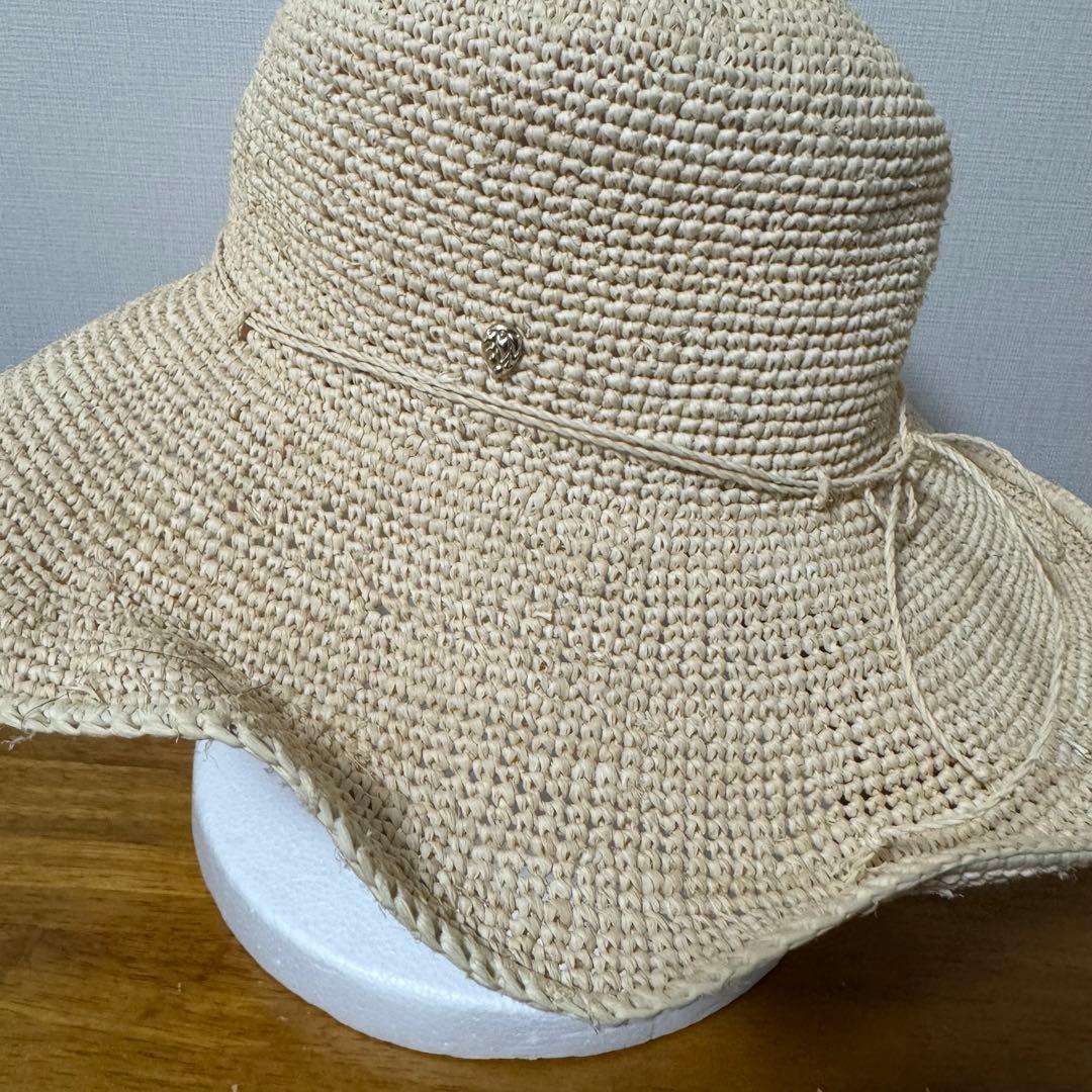 ヘレンカミンスキー　麦わら帽子　つば広め　ラフィア　ラフィアハット　帽子