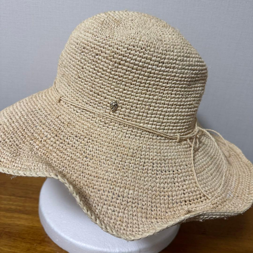 ヘレンカミンスキー　麦わら帽子　つば広め　ラフィア　ラフィアハット　帽子