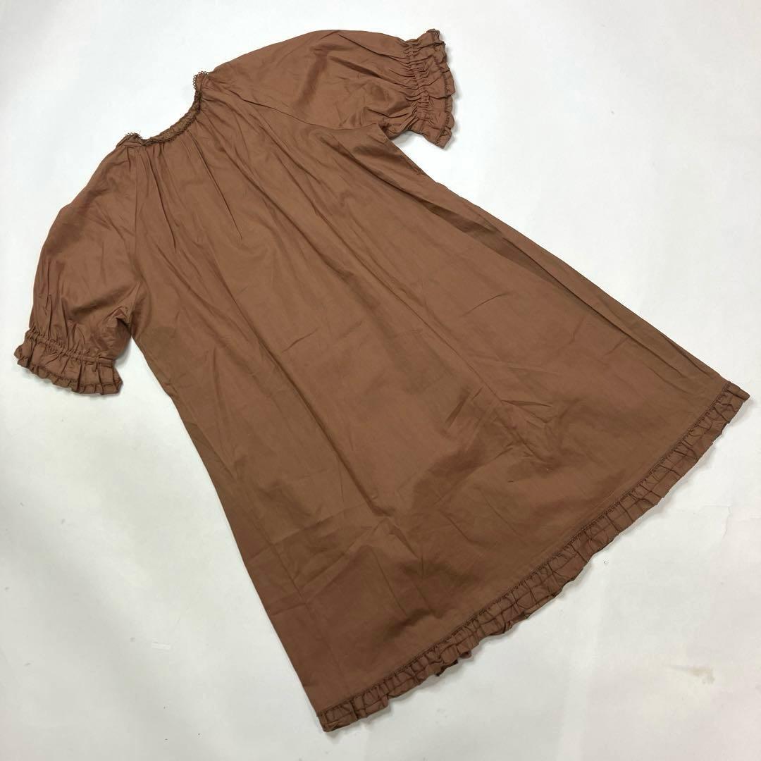 【美品】ピンクハウス ブラウン うさちゃん お花刺繍使い ブラウス