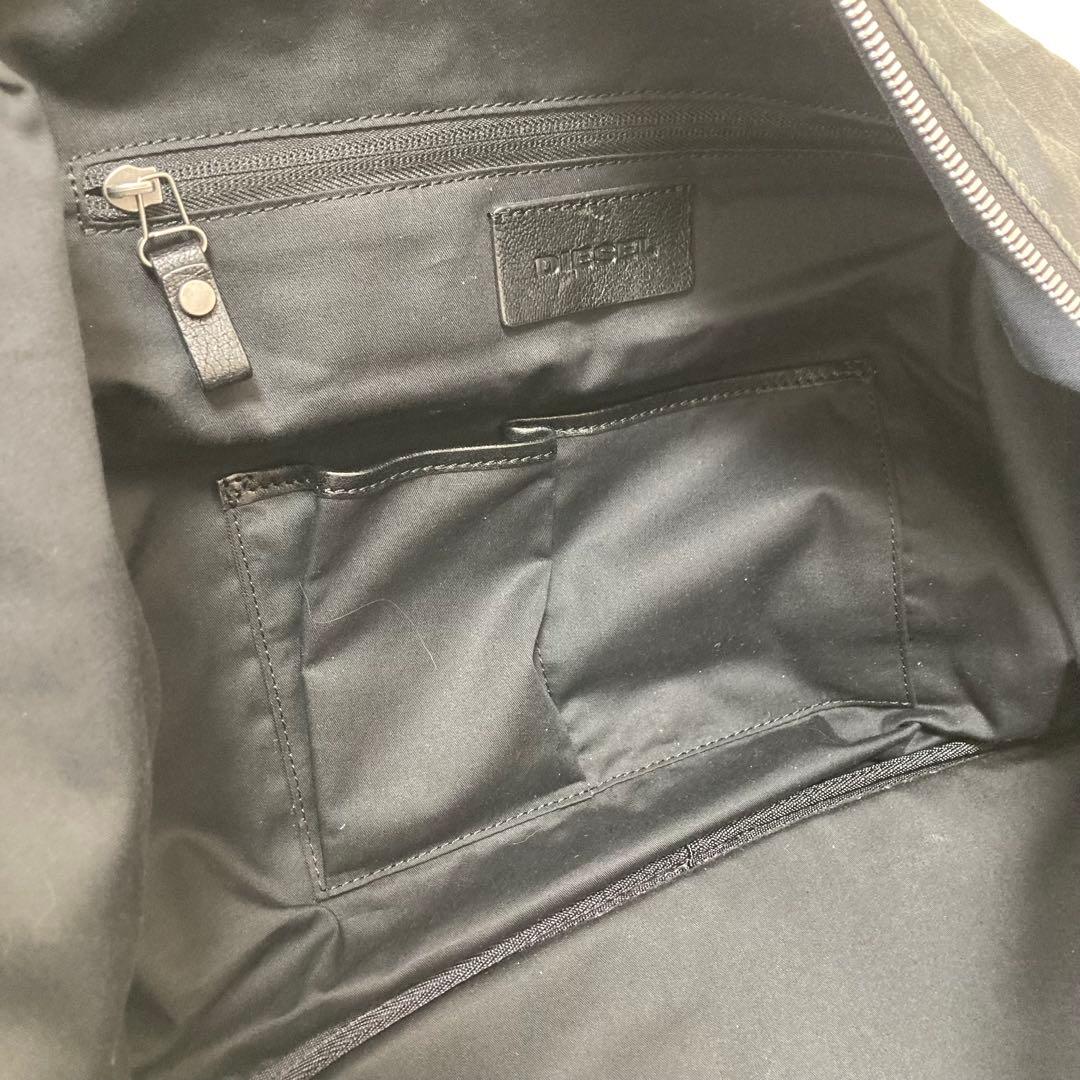 DIESEL✨2way キャンバス&レザー　ボストンバッグ　旅行カバン　大容量