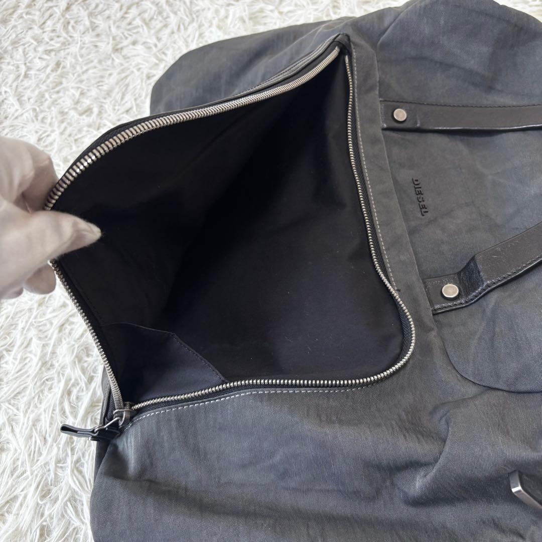 DIESEL✨2way キャンバス&レザー　ボストンバッグ　旅行カバン　大容量
