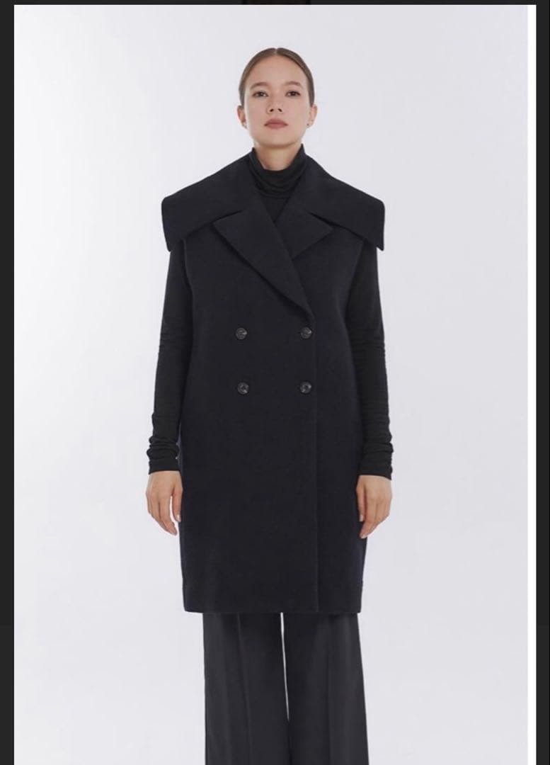 yori shirocon ポコポコビッグカラージレ　36 ブラック