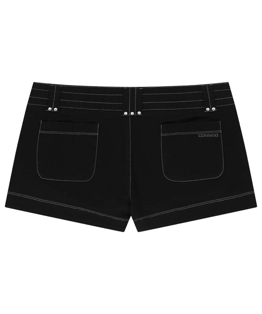 パンツ coyseio stud shorts black 0