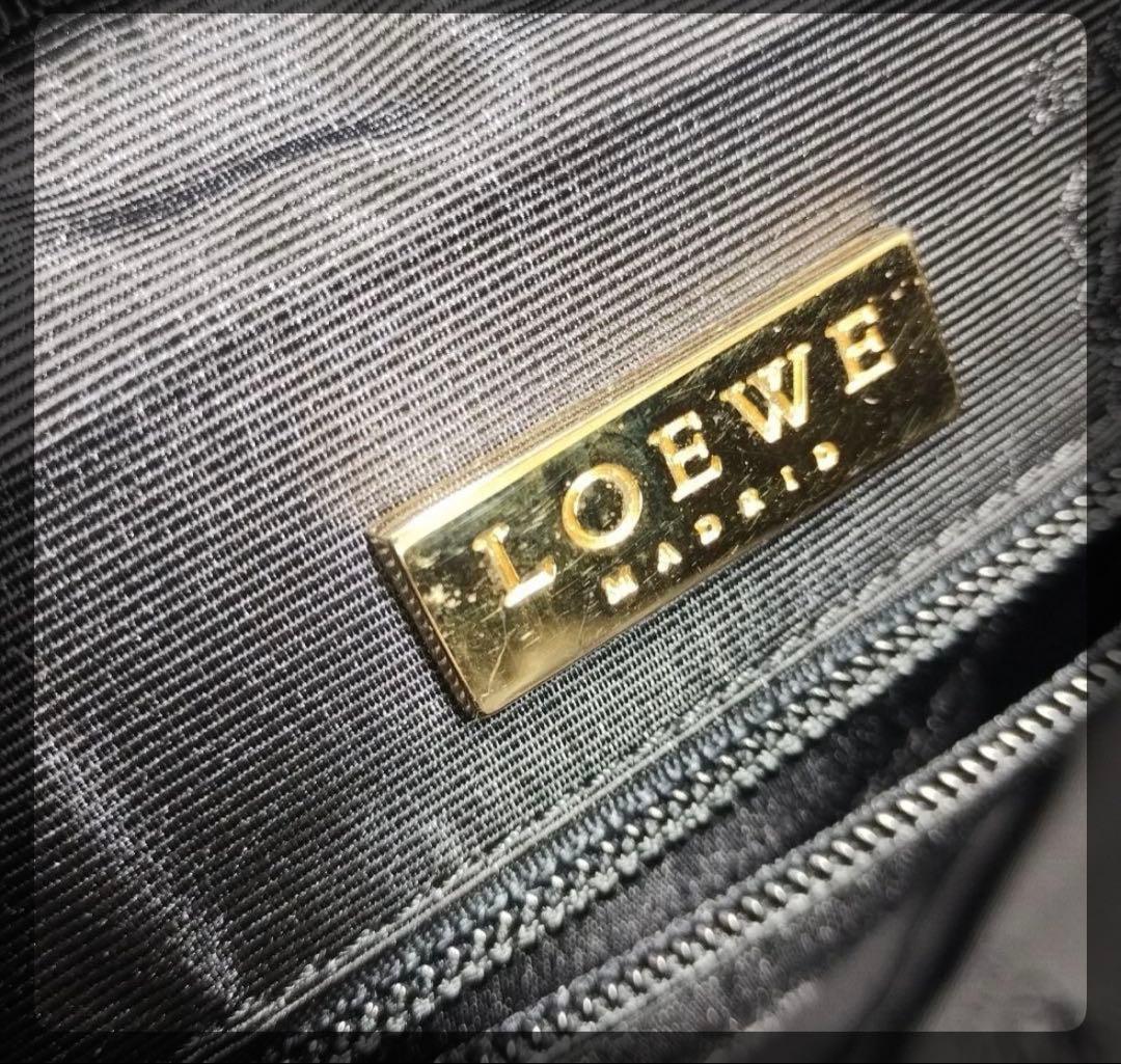 LOEWE ロエベ　アナグラム　ビジネスバッグ　ハンドバッグ　ブラック　レザー