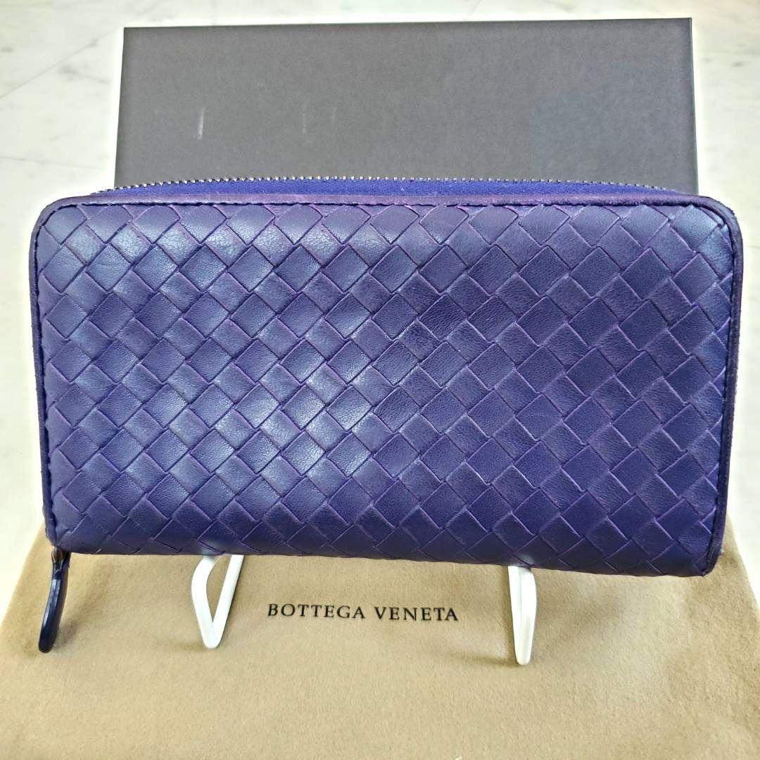 ボッテガヴェネタ 長財布 ラウンドファスナー 希少 イントレチャート 箱 袋付き