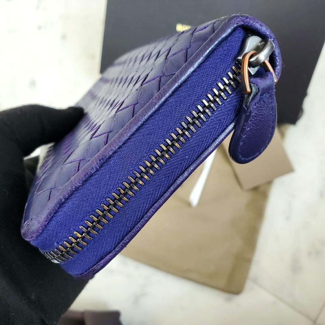 ボッテガヴェネタ 長財布 ラウンドファスナー 希少 イントレチャート 箱 袋付き
