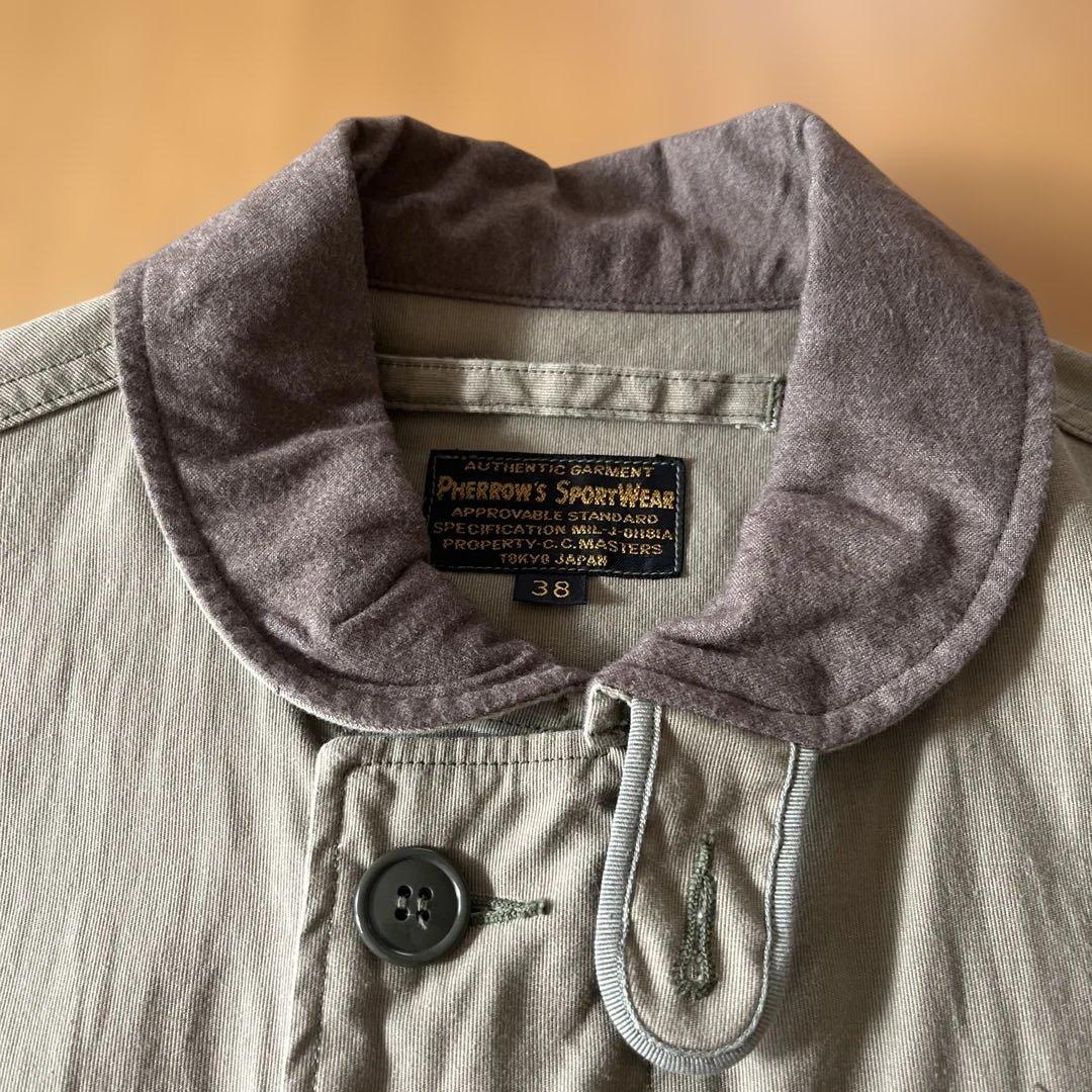 Pherrow's N-1 デッキジャケット　ビンテージカーキ　38