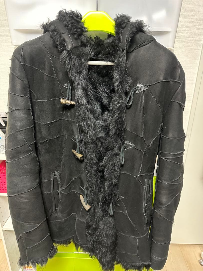 ムートンレザー ダッフルコート  FLASH
