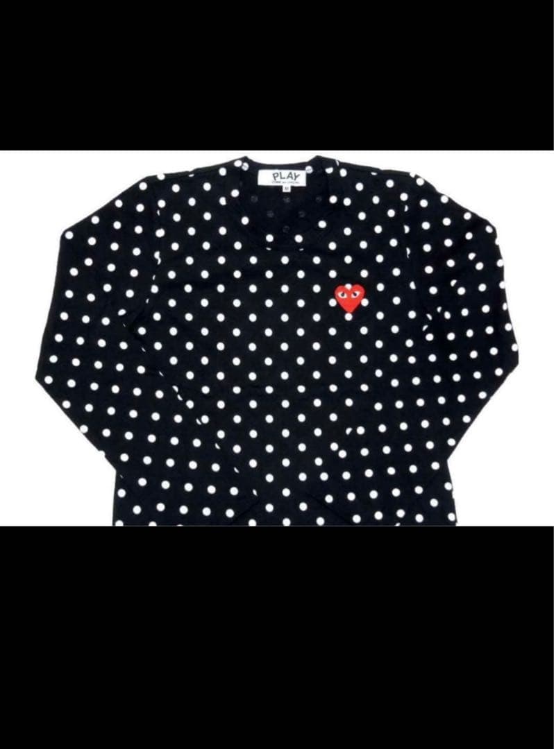 プレイコムデギャルソン ロンT ドット柄 黒 COMME des GARÇONS