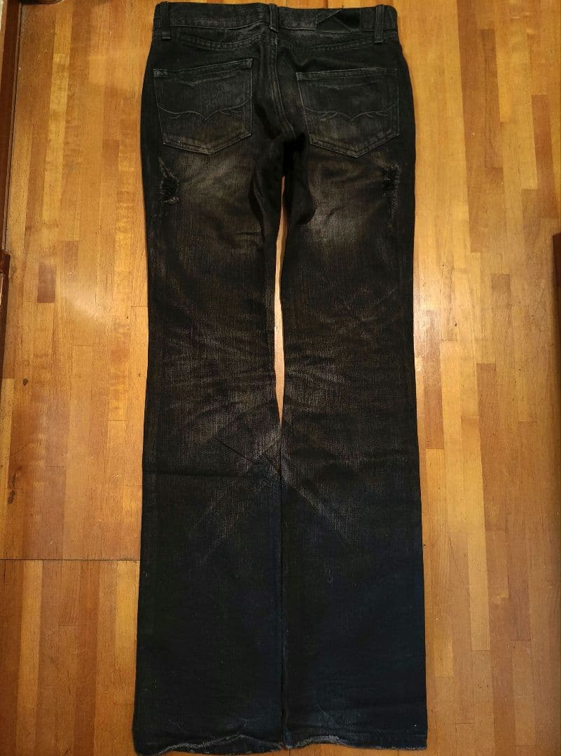 パンツ FUGA damaged black denim archive size:42