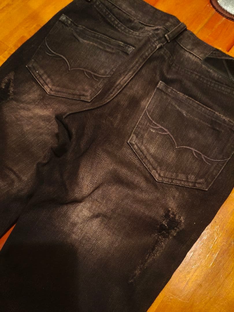 パンツ FUGA damaged black denim archive size:42
