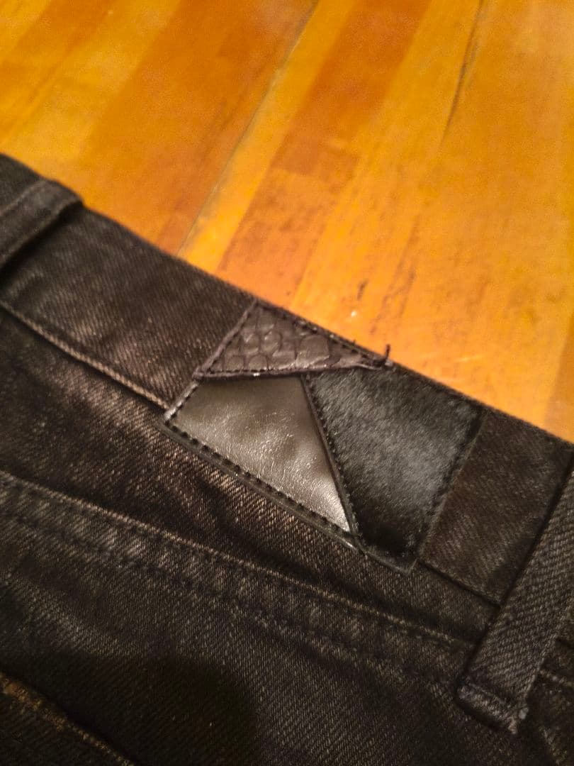 パンツ FUGA damaged black denim archive size:42