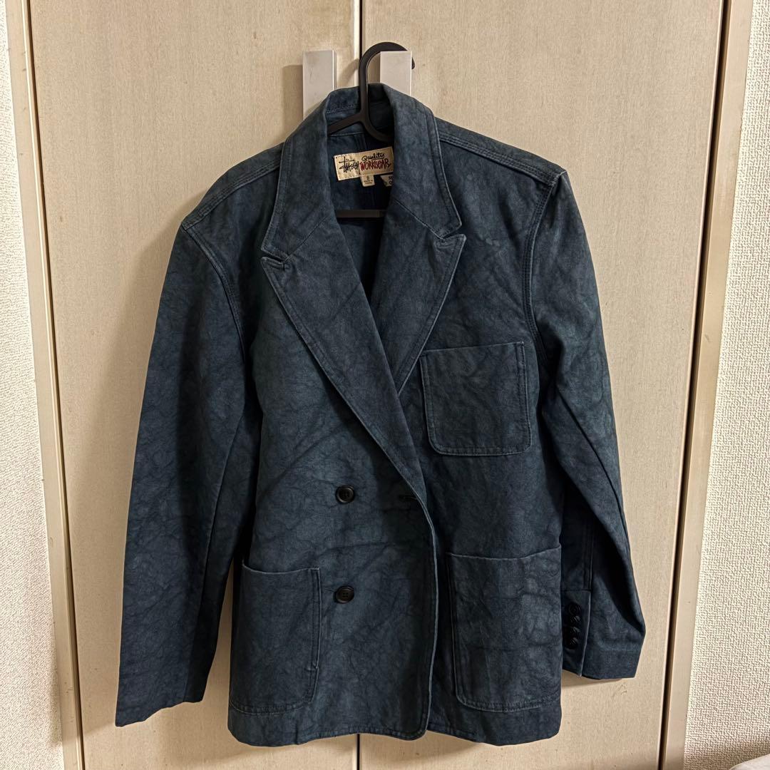 Stussy テーラードジャケット ダークブルー