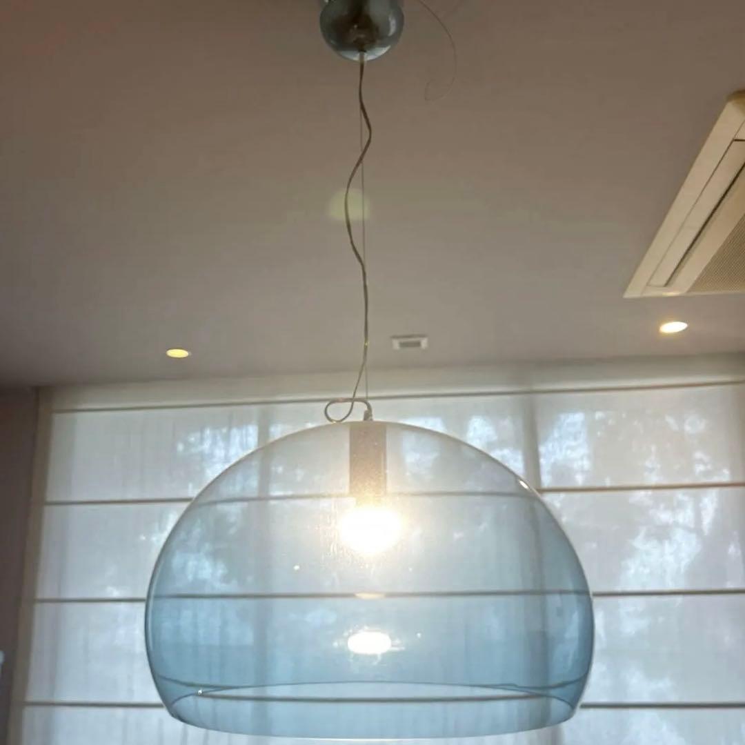 Kartell FLY ペンダントライト スカイブルー　中古 実働品