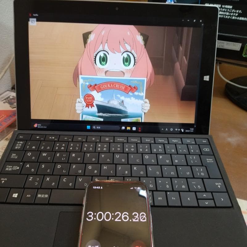 【中古】Surface3　TINY11（25H2）インストール済み　充電OK
